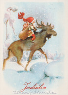PÈRE NOËL NOËL Fêtes Voeux Vintage Carte Postale CPSM #PAJ907.FR - Santa Claus