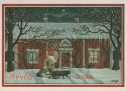 PÈRE NOËL NOËL Fêtes Voeux Vintage Carte Postale CPSM #PAK115.FR - Santa Claus