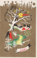 Feliz Año Navidad Vintage Tarjeta Postal CPSMPF #PKG251.ES - New Year