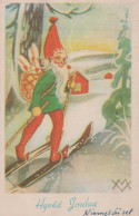 PAPÁ NOEL Feliz Año Navidad Vintage Tarjeta Postal CPSMPF #PKG311.ES - Kerstman