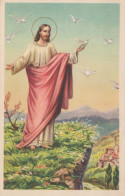 JESUCRISTO Cristianismo Religión Vintage Tarjeta Postal CPA #PKE147.ES - Gesù