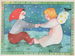 ÁNGEL Navidad Vintage Tarjeta Postal CPSM #PBP261.ES - Engelen