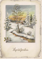 Feliz Año Navidad Vintage Tarjeta Postal CPSM #PBN267.ES - New Year