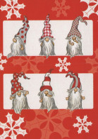 Feliz Año Navidad GNOMO Vintage Tarjeta Postal CPSM #PBM015.ES - Año Nuevo