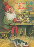 PAPÁ NOEL Feliz Año Navidad Vintage Tarjeta Postal CPSM #PBL209.ES - Santa Claus