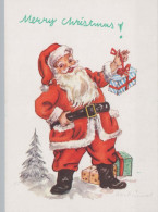 PAPÁ NOEL Feliz Año Navidad Vintage Tarjeta Postal CPSM #PBL143.ES - Santa Claus