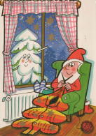 Feliz Año Navidad Vintage Tarjeta Postal CPSM #PBB293.ES - Año Nuevo