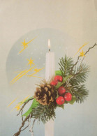 Feliz Año Navidad VELA Vintage Tarjeta Postal CPSM #PBA762.ES - Nouvel An