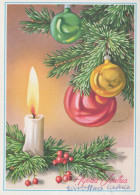 Feliz Año Navidad VELA Vintage Tarjeta Postal CPSM #PBA080.ES - Año Nuevo