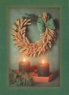 Feliz Año Navidad VELA Vintage Tarjeta Postal CPSM #PAZ203.ES - Nouvel An