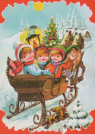 Feliz Año Navidad NIÑOS Vintage Tarjeta Postal CPSM #PAY089.ES - New Year