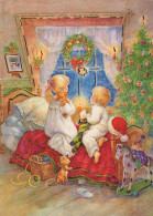 Feliz Año Navidad NIÑOS Vintage Tarjeta Postal CPSM #PAY862.ES - Nouvel An