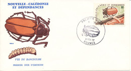 New Caledonia FDC 21-2-1977 Beetle With Cachet (not Complete) - FDC