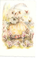 Illustrator - E. Maison Kurt - Girl With Headscarf, Fille Avec Un Foulard, Flowers, Fleurs, Blumen, Mädchen, Ragazza - Autres & Non Classés