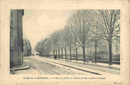 88 - Epinal - L'Hiver à Epinal - Le Quai De Juillet Et Le Pont De Pierre - Effet De Neige - CPA - Voir Scans Recto-Verso - Epinal