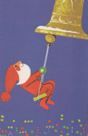 Bonne Année Noël GNOME Vintage Carte Postale CPSMPF #PKD948.FR - Nouvel An