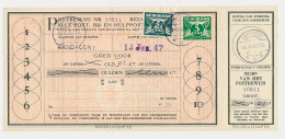 Postbewijs G. 28 - Zandvoort 1947 - Ganzsachen