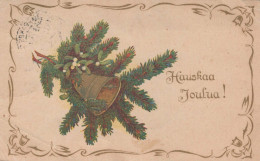 Bonne Année Noël CLOCHE Vintage Carte Postale CPSMPF #PKD510.FR - Nouvel An