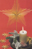 Bonne Année Noël BOUGIE Vintage Carte Postale CPSMPF #PKD018.FR - New Year