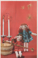 Bonne Année Noël BOUGIE Vintage Carte Postale CPSMPF #PKD078.FR - New Year
