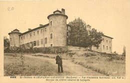 43 - Chavaniac-Lafayette - Le Château - Vue D'ensemble Sud-Ouest - Berceau Du Célèbre Général De Lafayette - Animée - CP - Other & Unclassified
