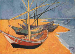Art - Peinture - Vincent Van Gogh - Barques Aux Saintes-Maries - Barks At The Saintes-Maries - CPM - Voir Scans Recto-Ve - Paintings