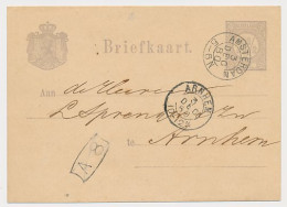 Briefkaart G. 21 Amsterdam - Arnhem 1880 - Postwaardestukken