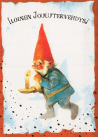Bonne Année Noël GNOME Vintage Carte Postale CPSM #PBL599.FR - New Year