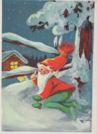 PÈRE NOËL Bonne Année Noël Vintage Carte Postale CPSM #PBL463.FR - Kerstman