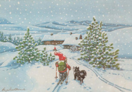 Bonne Année Noël GNOME Vintage Carte Postale CPSM #PBL874.FR - Año Nuevo