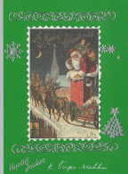 PÈRE NOËL Bonne Année Noël Vintage Carte Postale CPSM #PBL144.FR - Kerstman