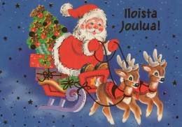 PÈRE NOËL Bonne Année Noël Vintage Carte Postale CPSM #PBL397.FR - Santa Claus