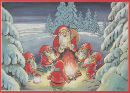 Bonne Année Noël GNOME Vintage Carte Postale CPSM #PBL799.FR - Año Nuevo