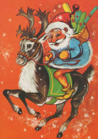PÈRE NOËL Bonne Année Noël Vintage Carte Postale CPSM #PBL210.FR - Santa Claus