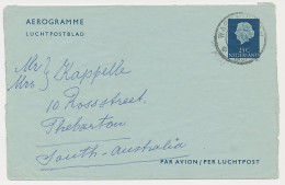 Luchtpostblad G. 9 Wageningen - Thebarton Australie 1957 - Postal Stationery