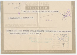 Telegram Brussel - Amsterdam 1956 - Per Telex Naar Hengelo - Non Classés