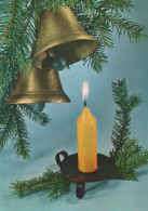 Bonne Année Noël BOUGIE Vintage Carte Postale CPSM #PBA203.FR - Año Nuevo