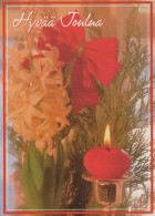Bonne Année Noël BOUGIE Vintage Carte Postale CPSM #PBA020.FR - Nouvel An