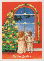 Bonne Année Noël ENFANTS Vintage Carte Postale CPSM #PAY925.FR - New Year