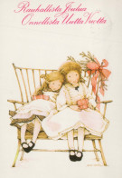 Bonne Année Noël ENFANTS Vintage Carte Postale CPSM #PAY801.FR - Año Nuevo
