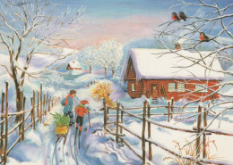 Bonne Année Noël ENFANTS Vintage Carte Postale CPSM #PAY739.FR - Año Nuevo