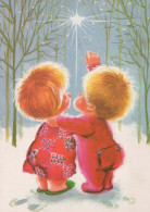 Bonne Année Noël ENFANTS Vintage Carte Postale CPSM #PAY863.FR - New Year