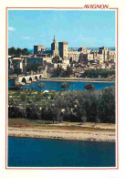 84 - Avignon - Le Rhone - Le Pont Saint Bénézet - Le Palais Des Papes - Etat Coups Visible - CPM - Voir Scans Recto-Vers - Avignon