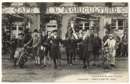 CPA 45 - MELLEROY - Cavalcade De 1927 - Devant Le Café De L'Agriculture - Autres & Non Classés