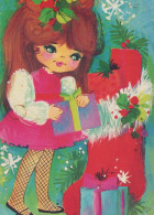 Bonne Année Noël ENFANTS Vintage Carte Postale CPSM #PAY281.FR - New Year