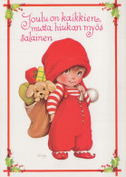 Bonne Année Noël ENFANTS Vintage Carte Postale CPSM #PAW834.FR - Nouvel An