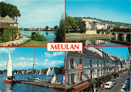 78 - Meulan - Multivues - Automobiles - CPM - Flamme Postale De Les Mureaux - Voir Scans Recto-Verso - Meulan