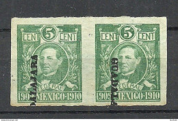 MEXICO 1910 Revenue Documentary Tax Taxe As Pair (*) - Mexique