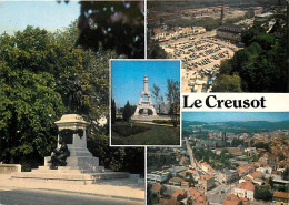 71 - Le Creusot - Multivues - Flamme Postale De Montchanin - CPM - Voir Scans Recto-Verso - Le Creusot