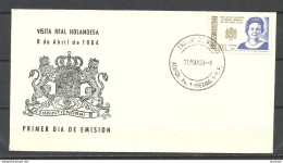 MEXICO 1964 FDC Visit Of The Queen Of Nederland Michel 1169 - Royalties, Royals